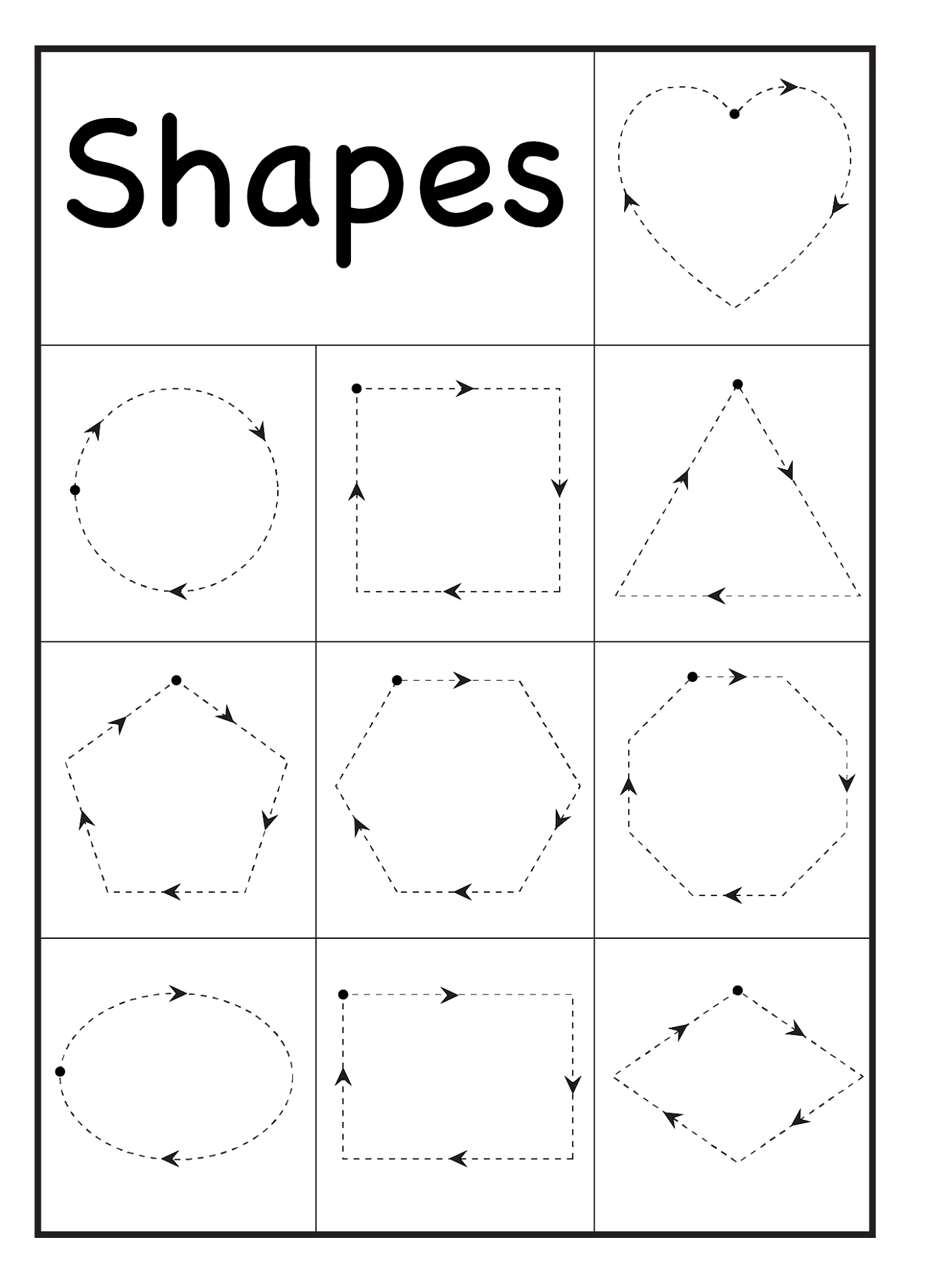 Worksheet For 3 Years Old Printable