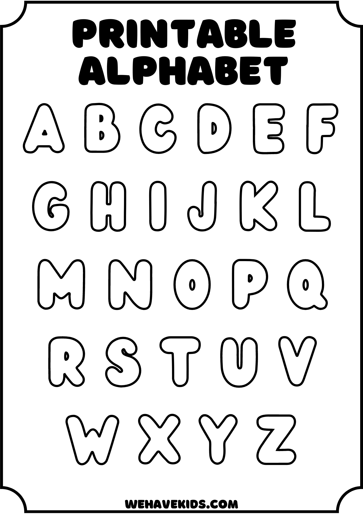 Free Printable Templates For Alphabet Letters