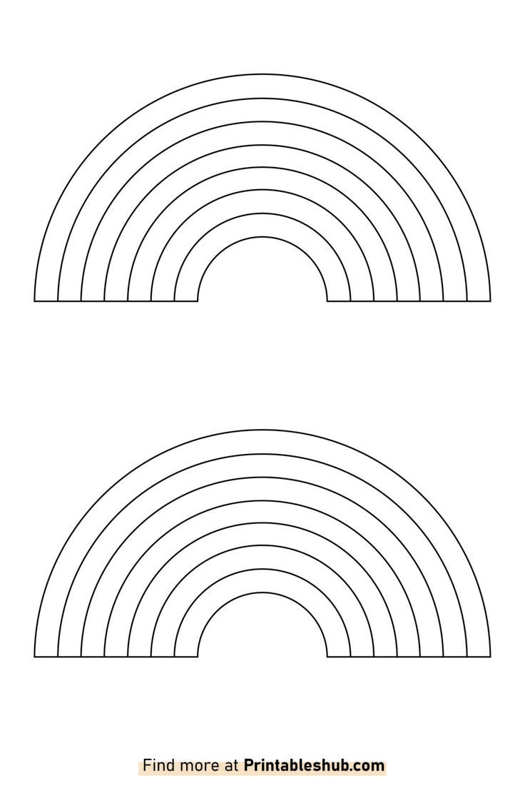 Free Printable Blank Rainbow Template PDF Included 