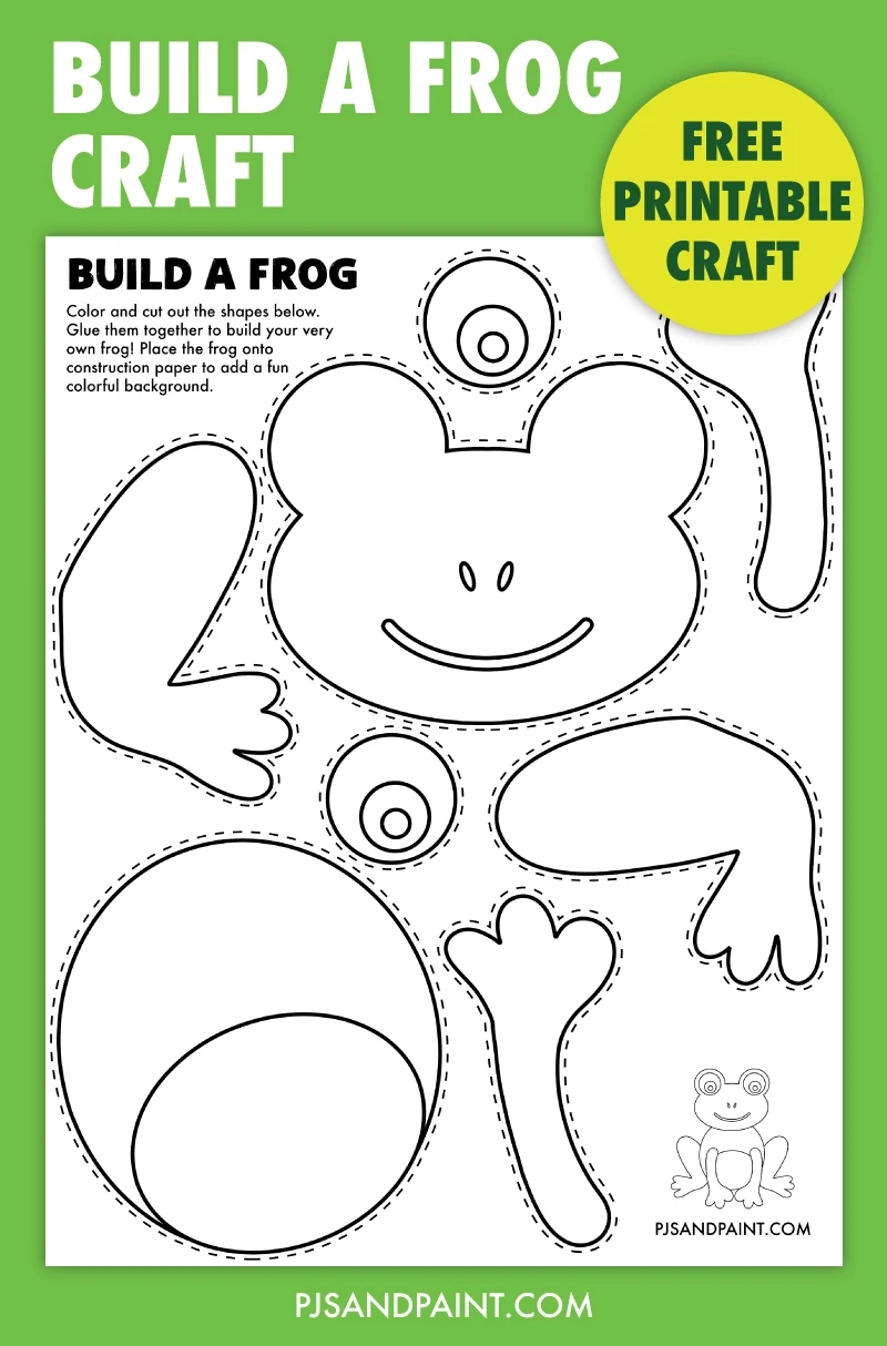 Free Printable Build A Frog Craft Pjs And Paint