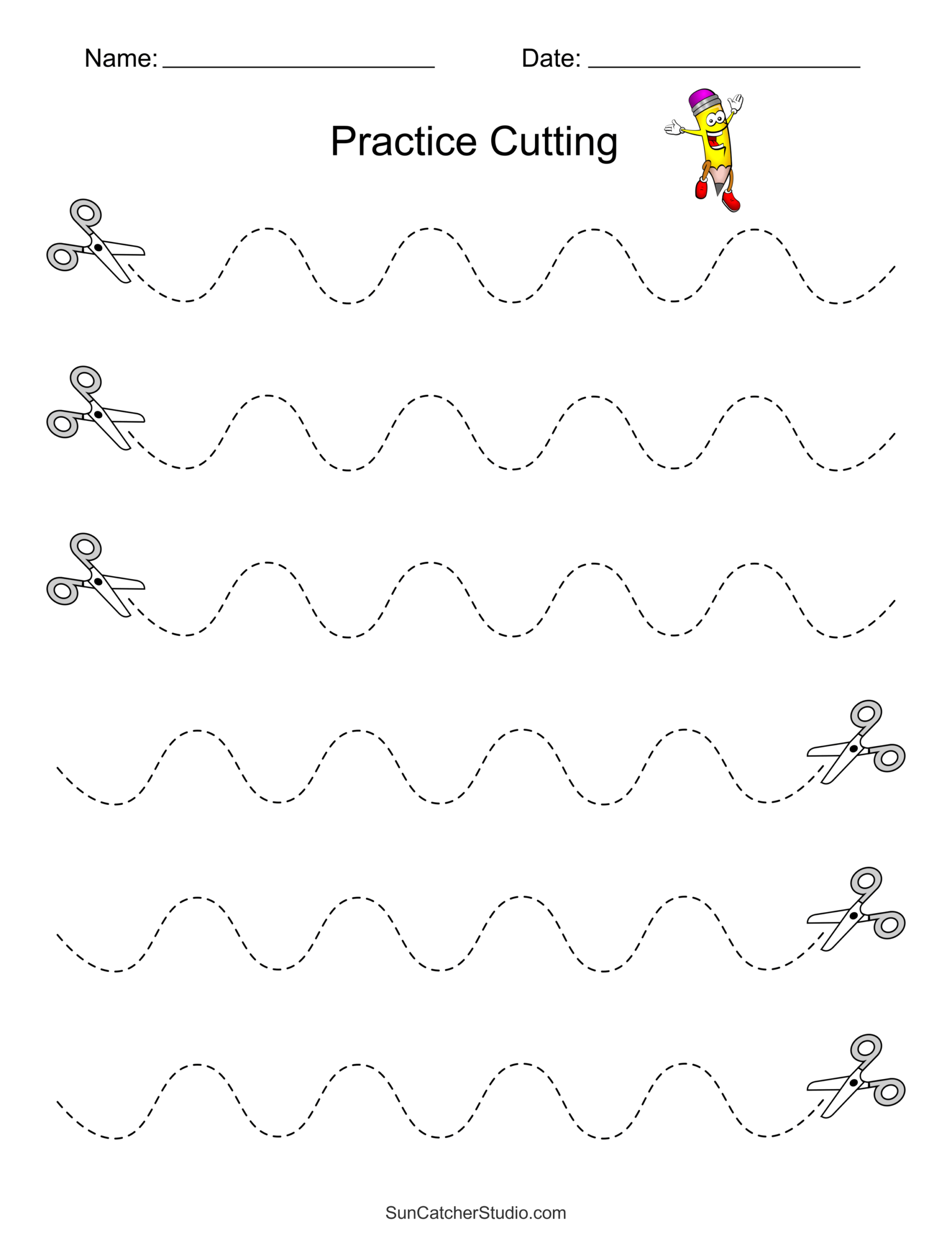 Printable Cutting Sheets For Preschoolers