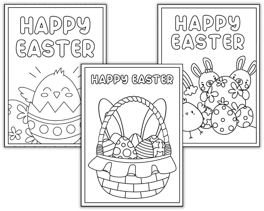 Free Printable Easter Cards To Color Perfect For Kids The 