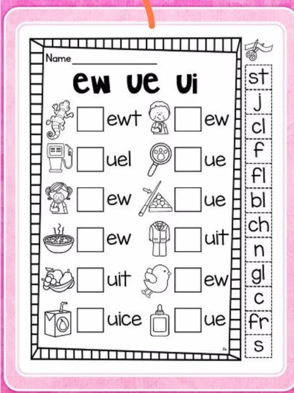 Free Printable English Worksheets