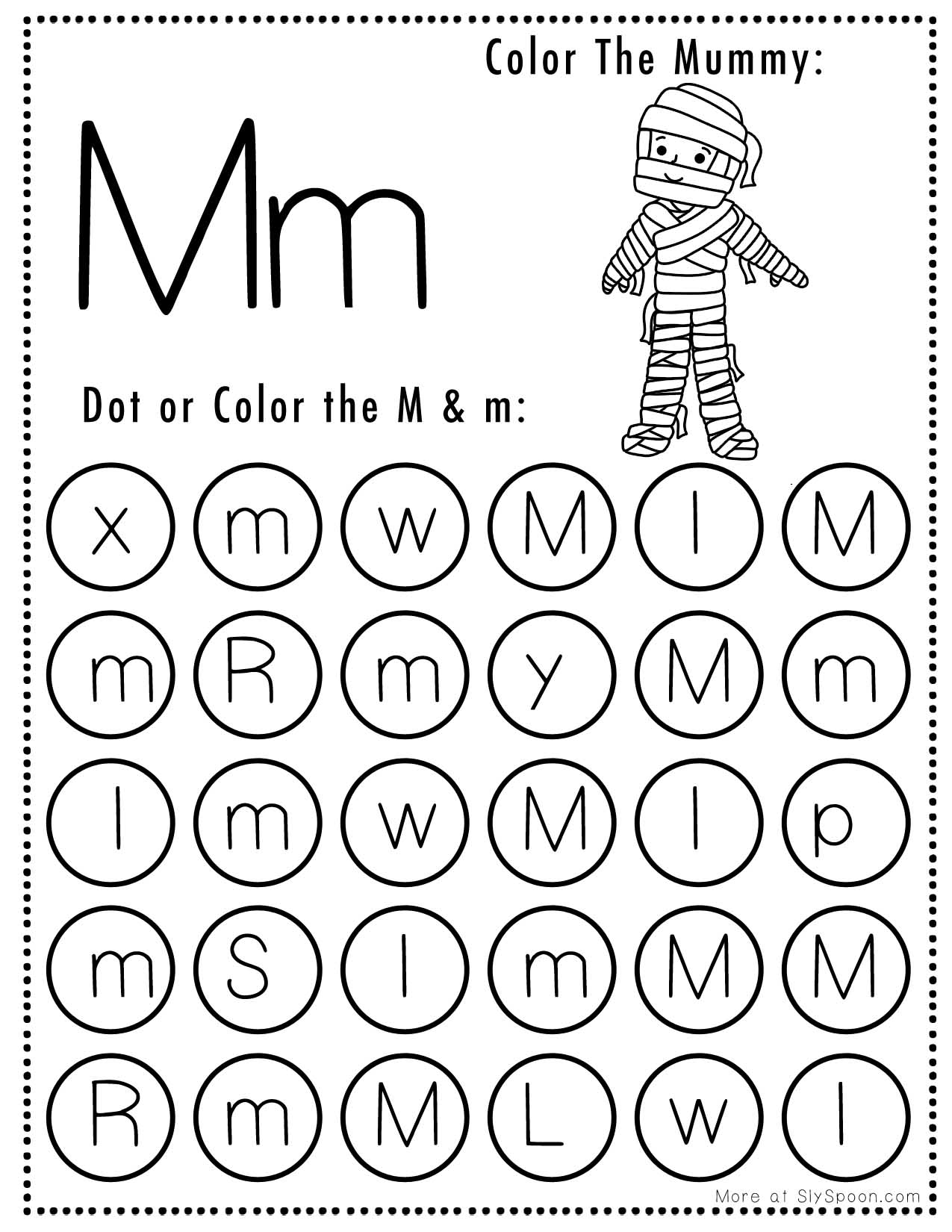 Letter M Printable Worksheets