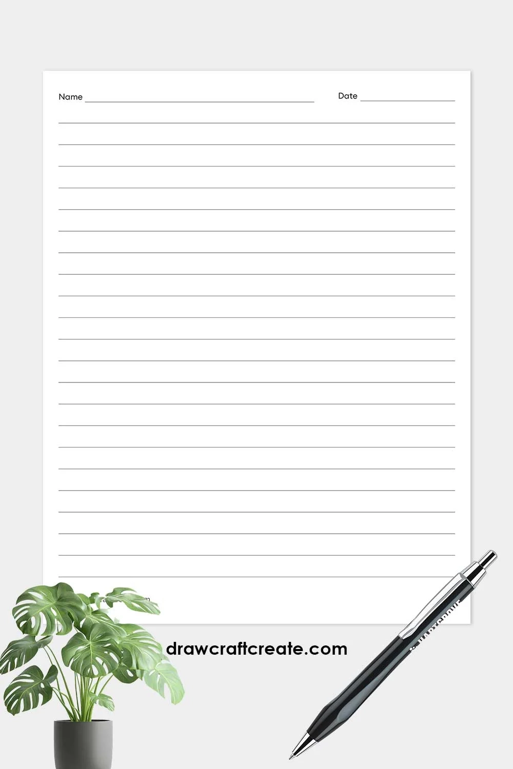 Free Printable Lined Paper 40 Templates Draw Craft Create