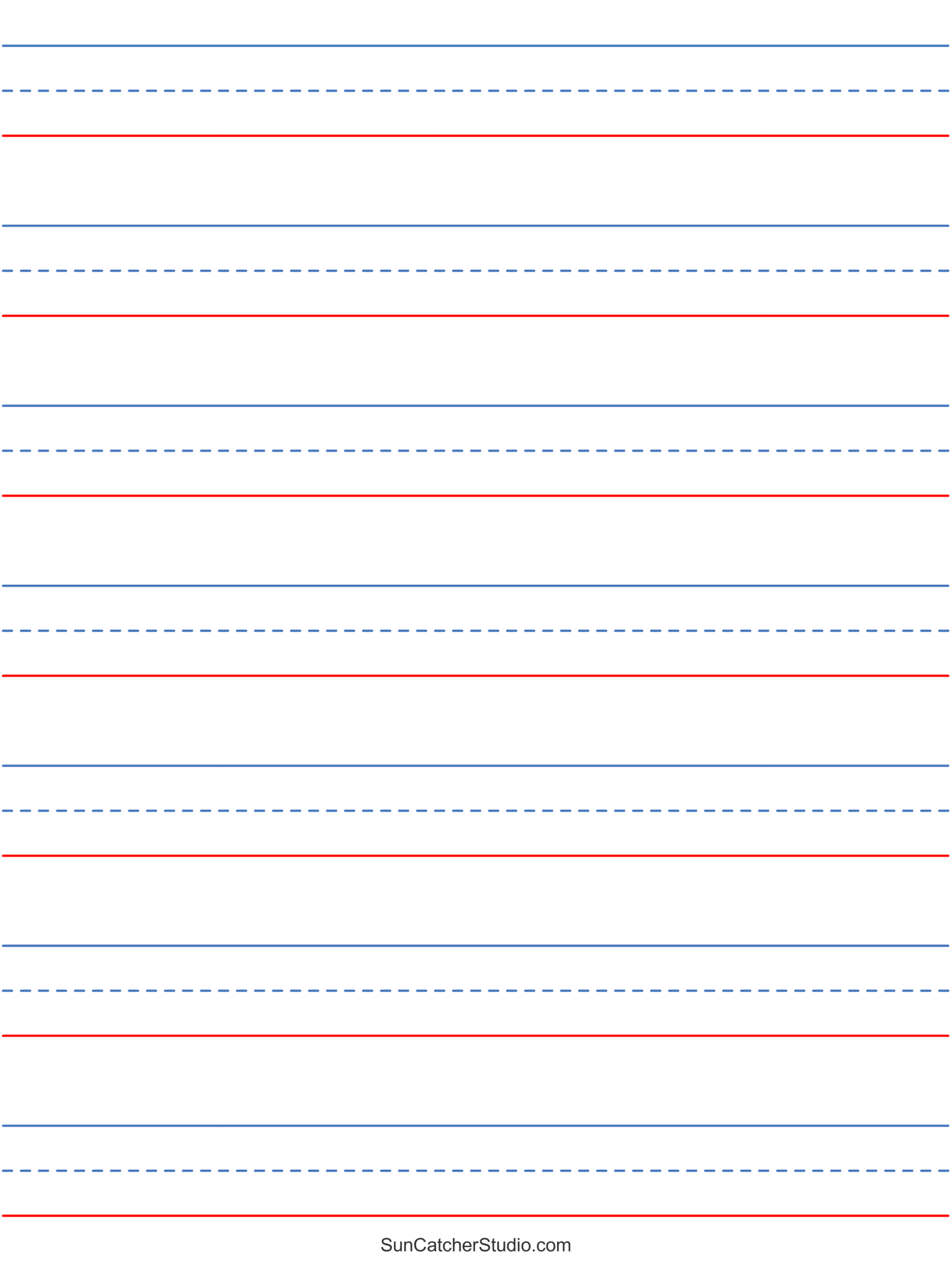 Lined Paper Template Printable