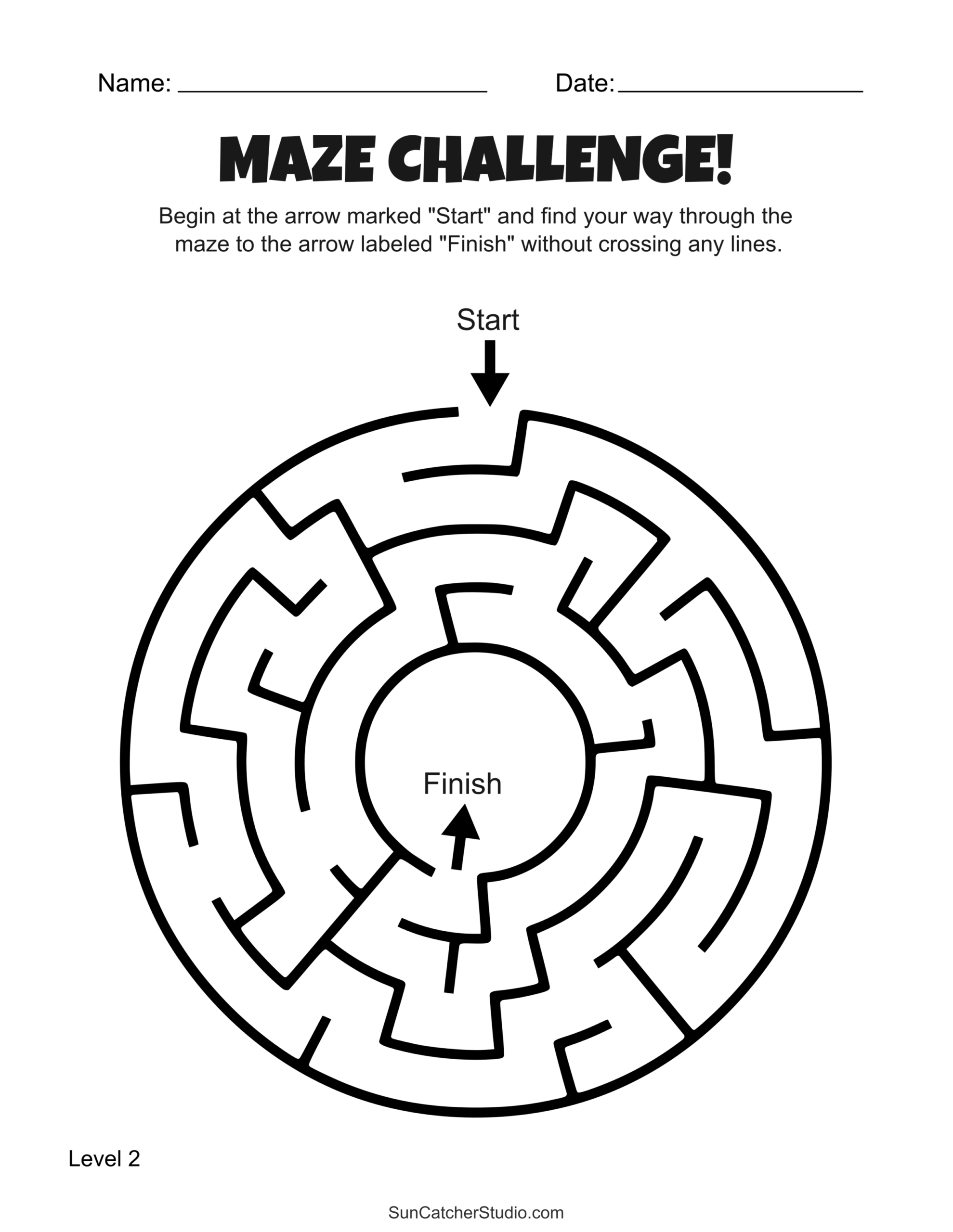 Mazes Free Printable Worksheets