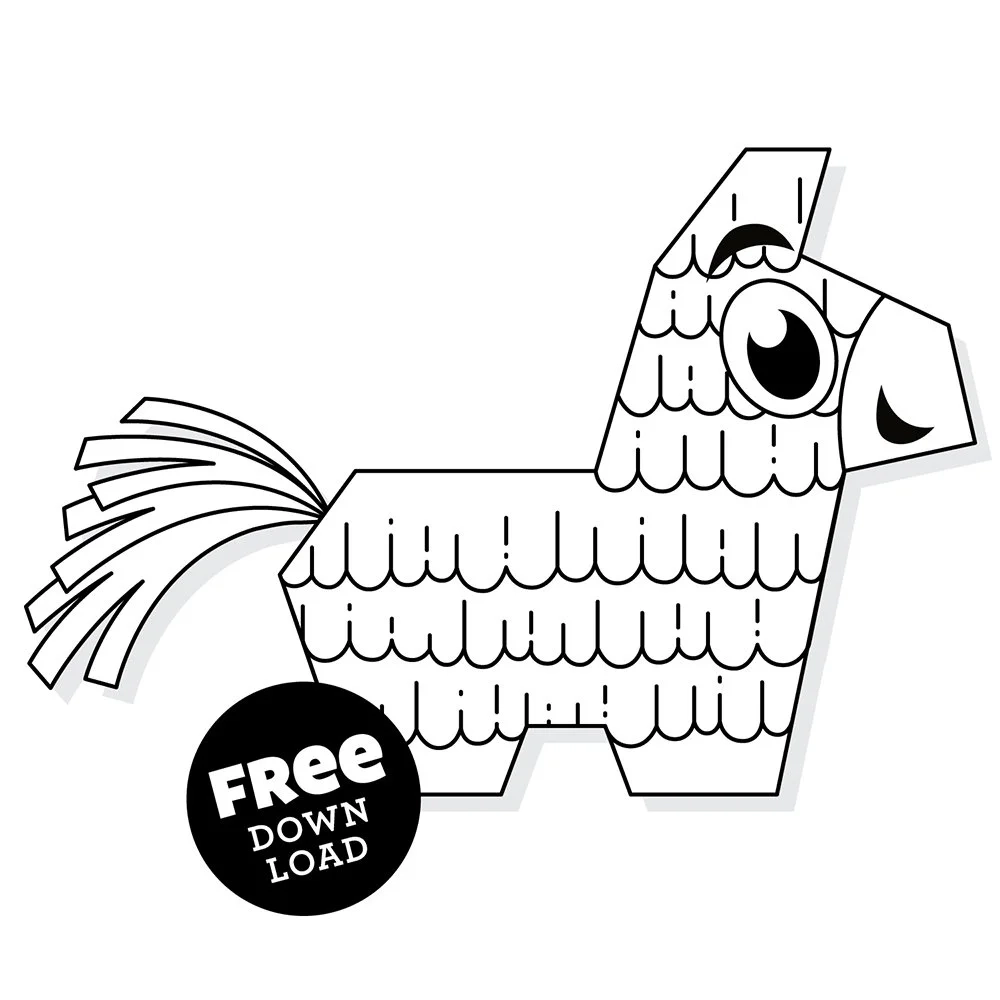 FREE Printable Mini Pi ata Favor Boxes Cut Paste Celebrate 