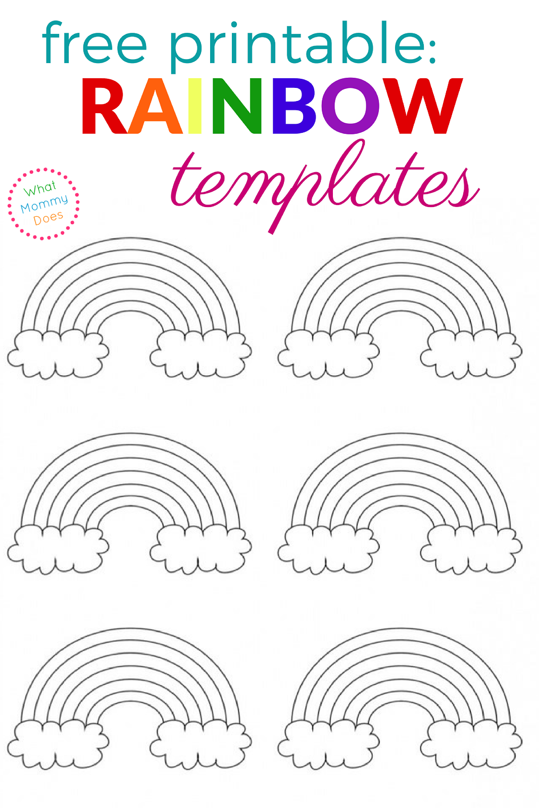 Free Printable Rainbow Templates Small Medium amp Large What 