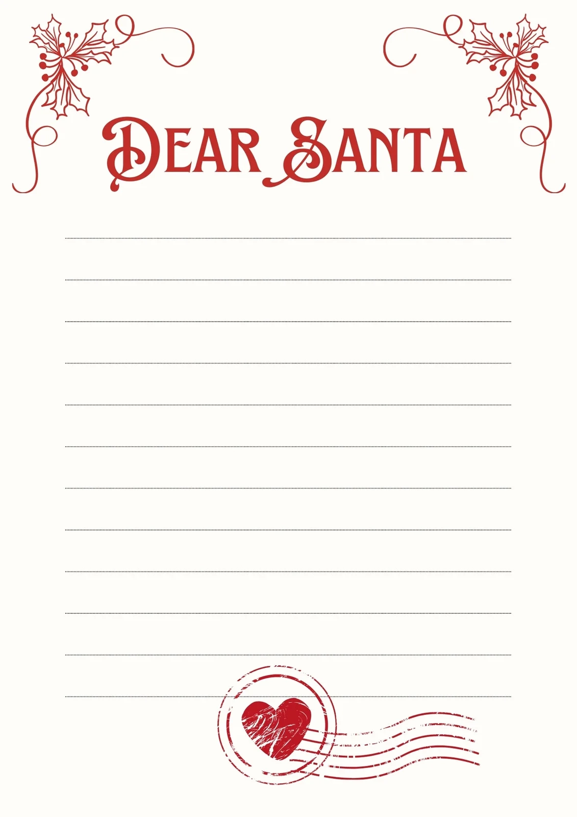 Free Printable Santa Letter Templates You Can Customize Canva