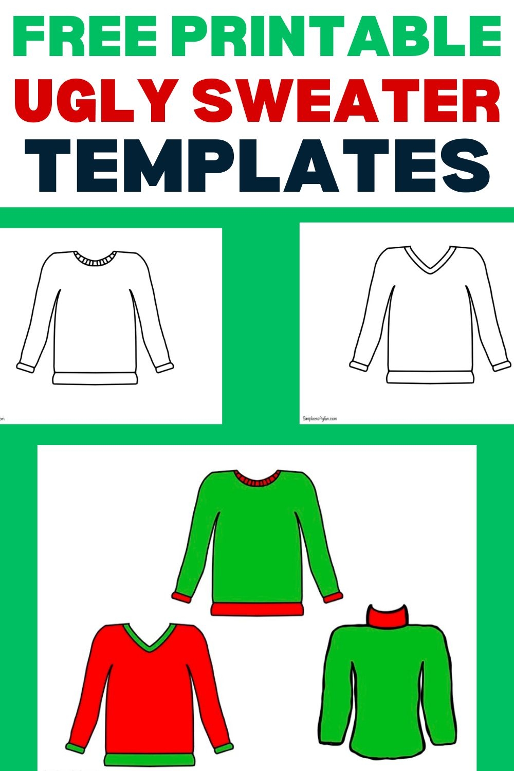 Christmas Sweater Template Printable