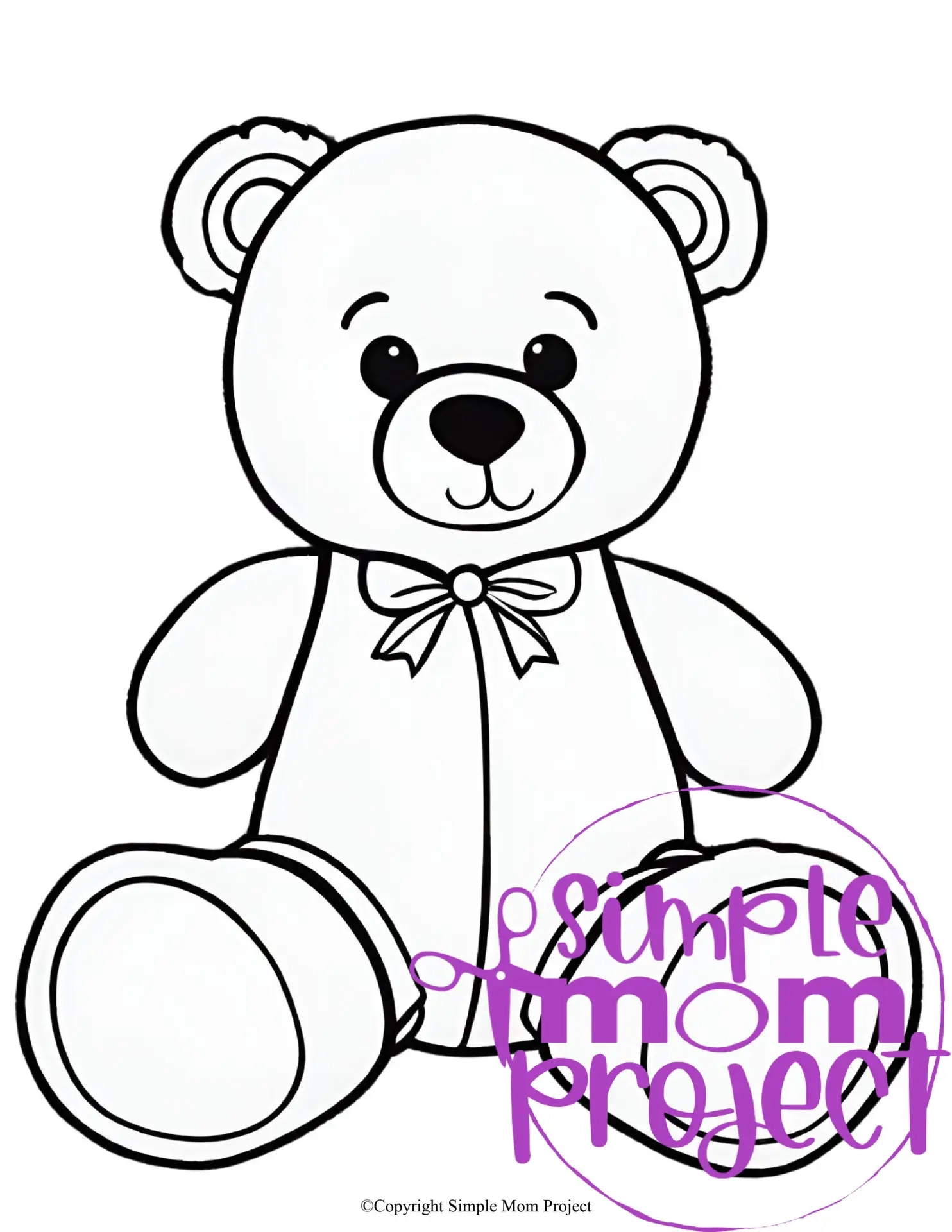 Free Printable Teddy Bear Pattern Template For Kids Simple Mom 