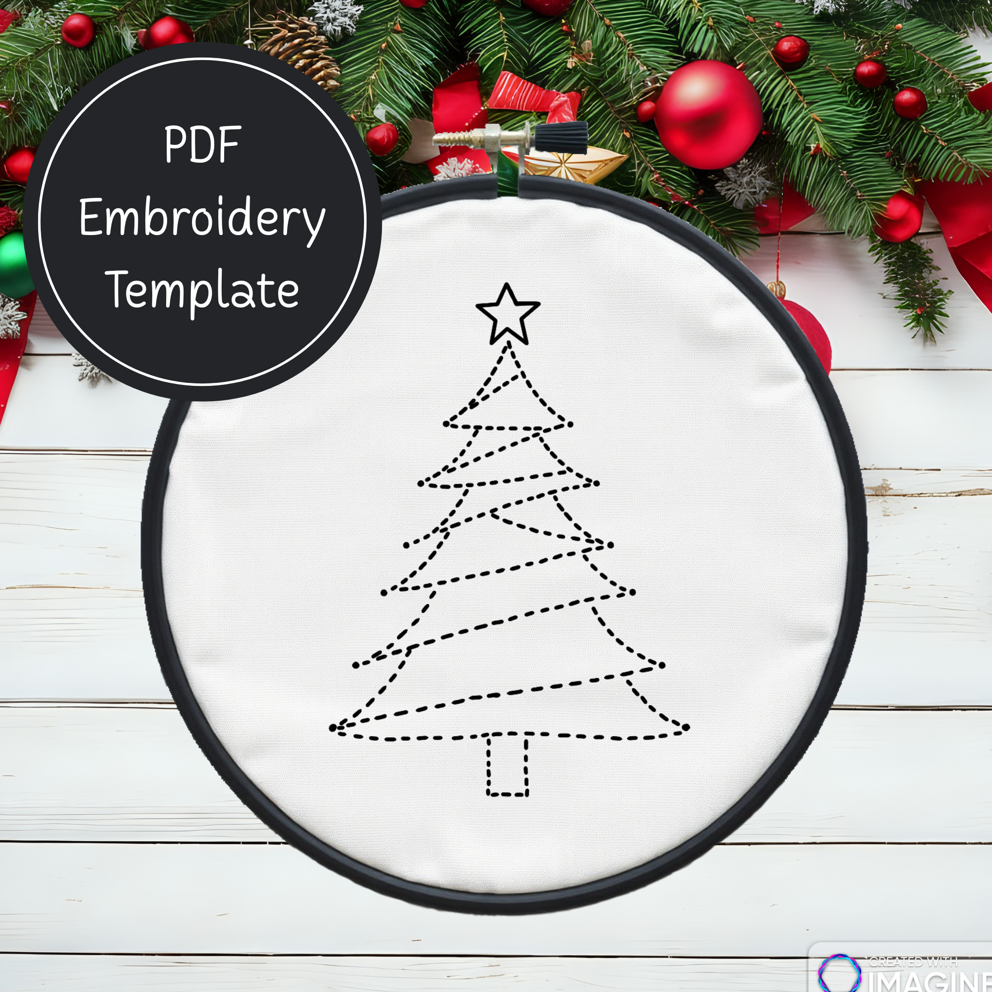 Free Sashiko Christmas Tree Pattern Beginner Embroidery Nana 