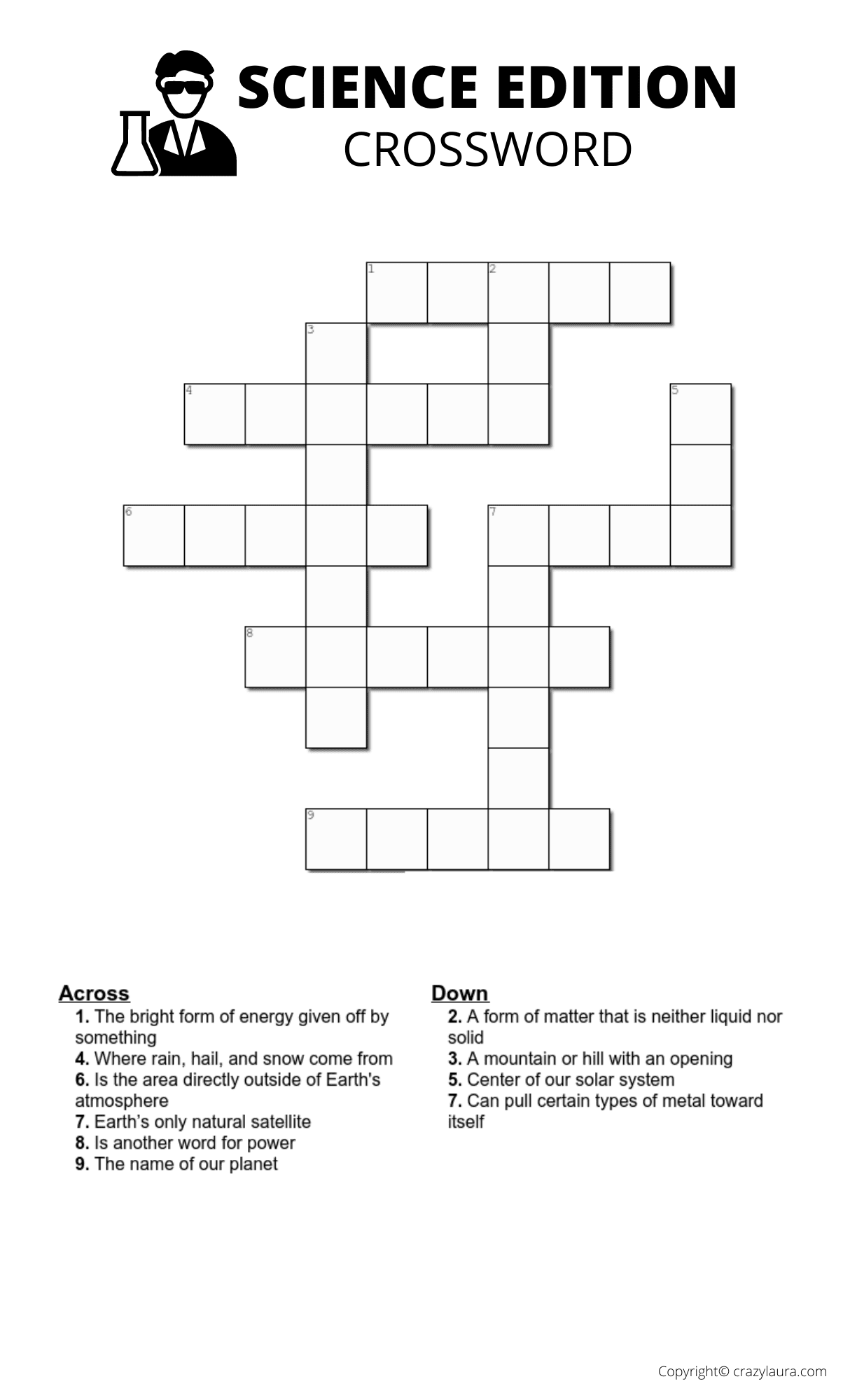 Scientific Crossword Puzzles With Answers