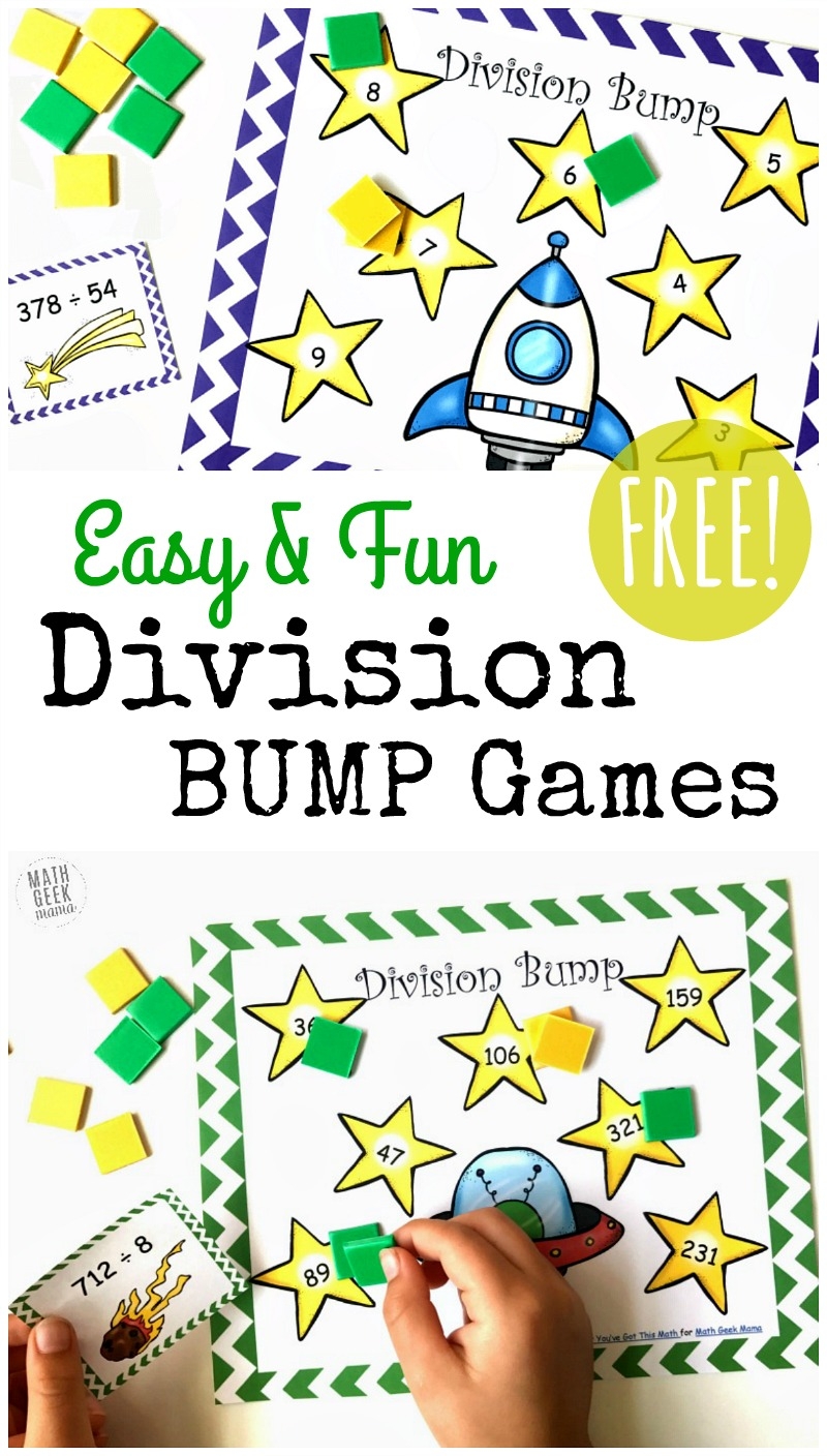 FREE Simple Printable Division Games 1 2 Digit Divisors 