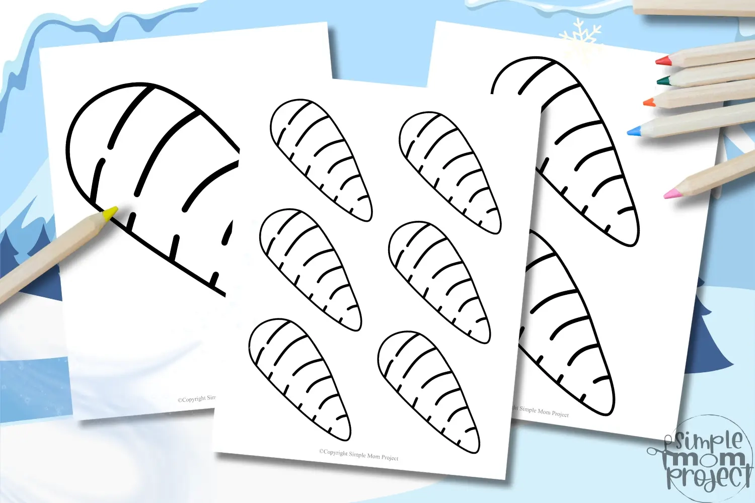 Free Snowman Nose Carrot Printable For Kids Winter Crafts 