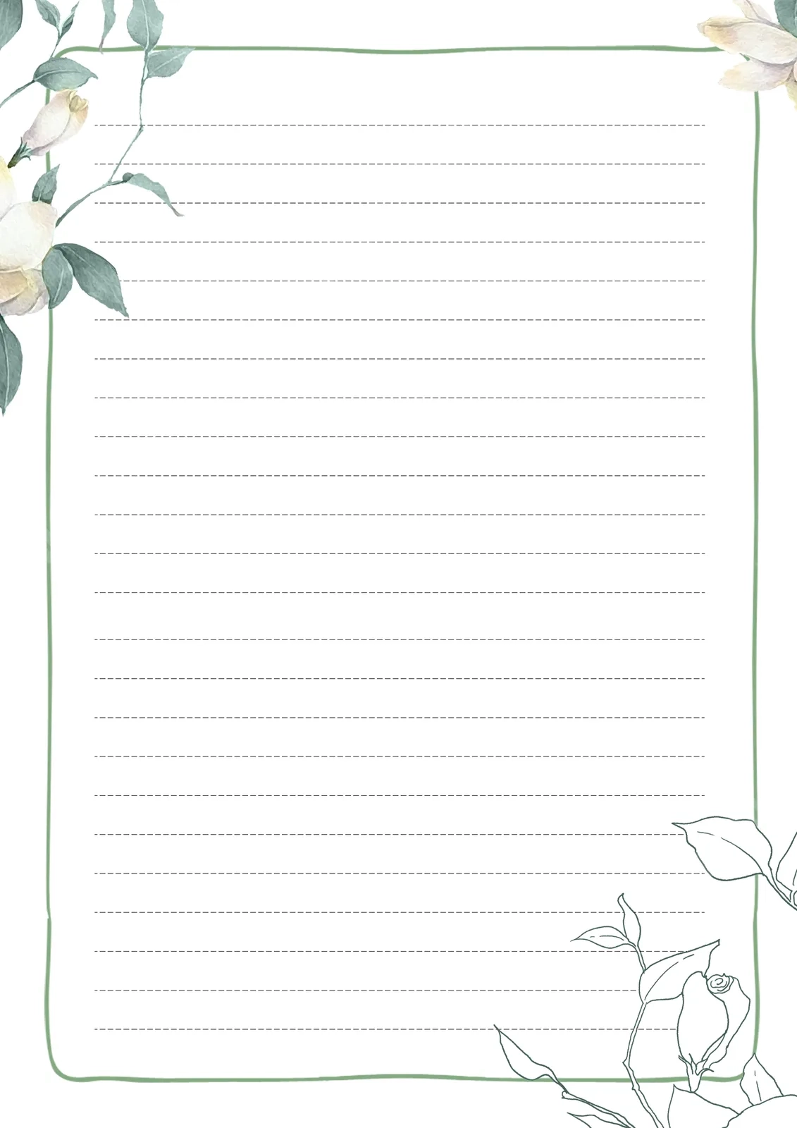 Free Stationery Page Border And Printable Background In Word 