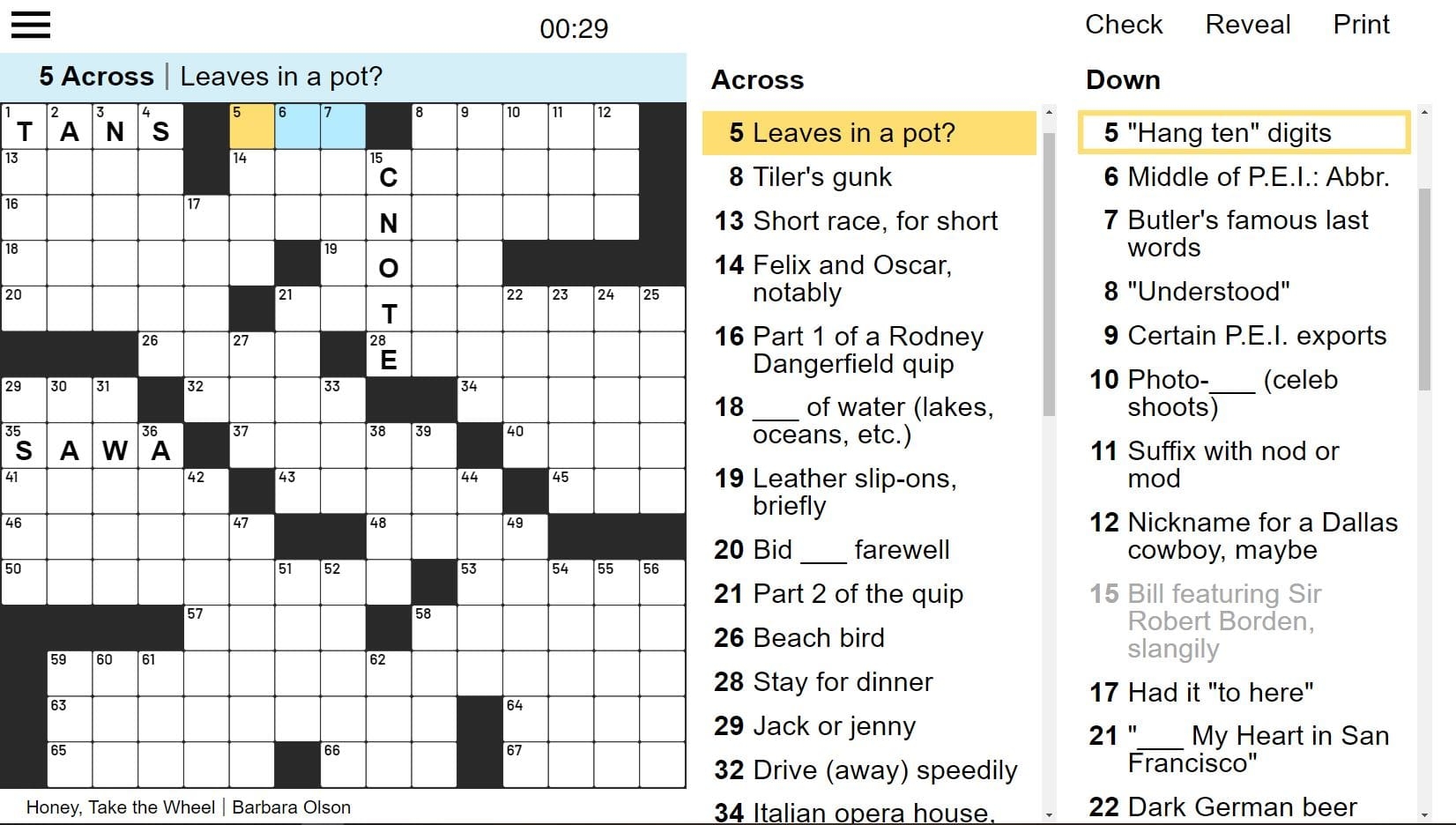 Printable Crossword Puzzles Free Themed