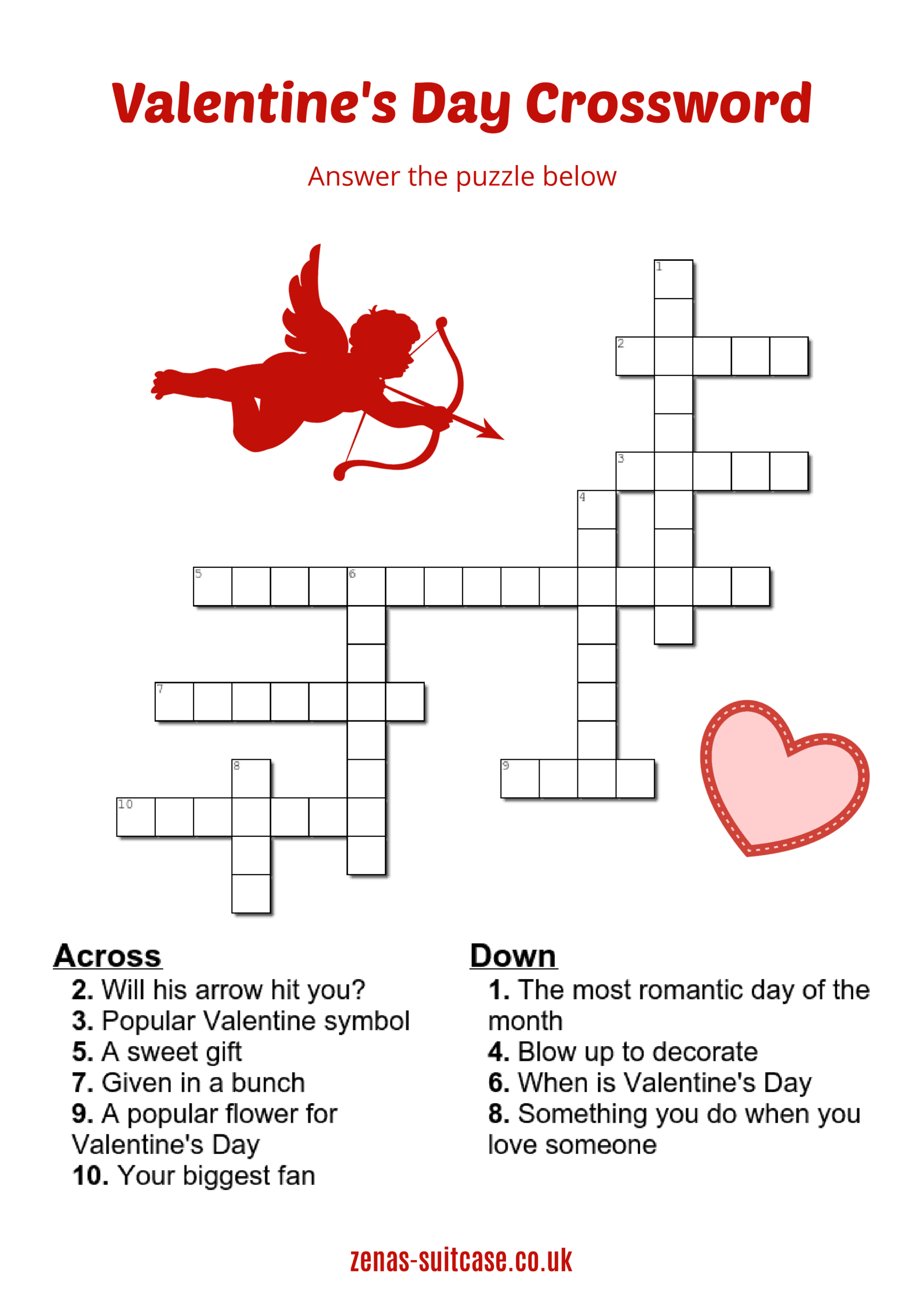 Valentines Puzzles Free Printable