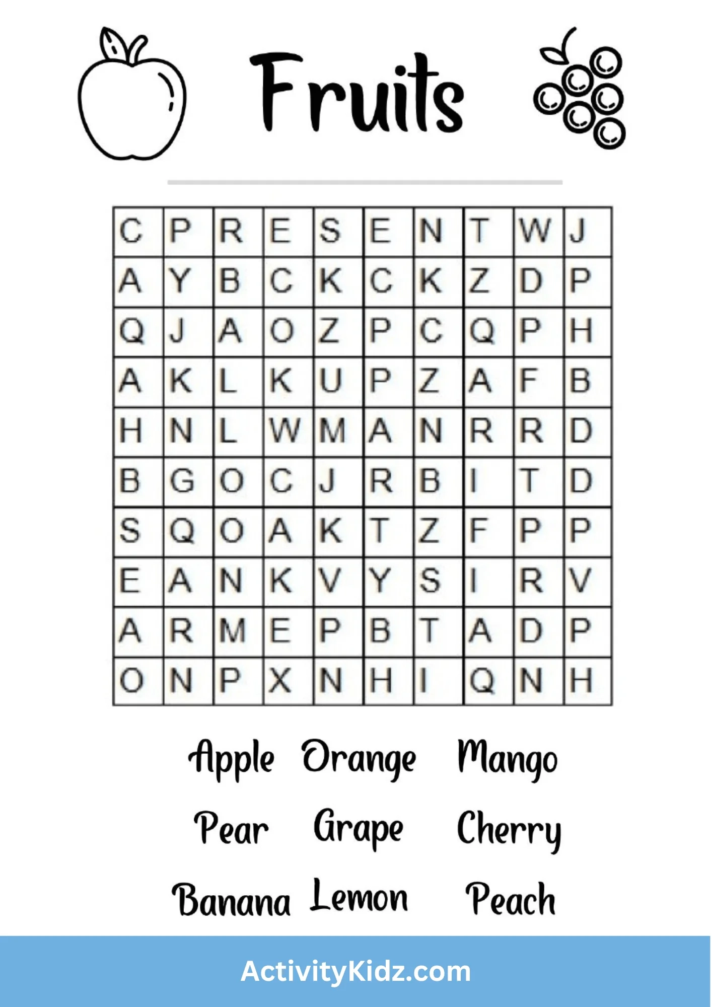 Word Puzzle Printable Worksheets