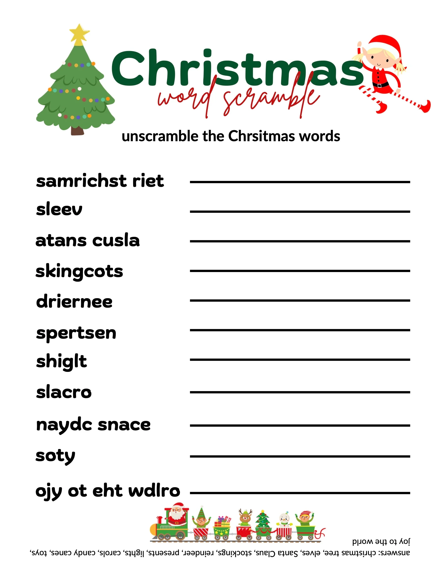 Fun Christmas Worksheets Nuggets Of Wisdom