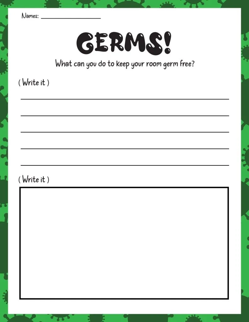 Germ Activity For Kids Free Worksheets Kiddycharts