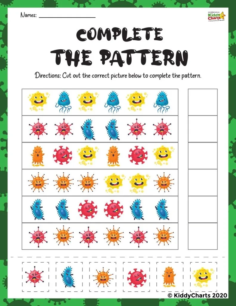 Germ Activity For Kids Free Worksheets Kiddycharts