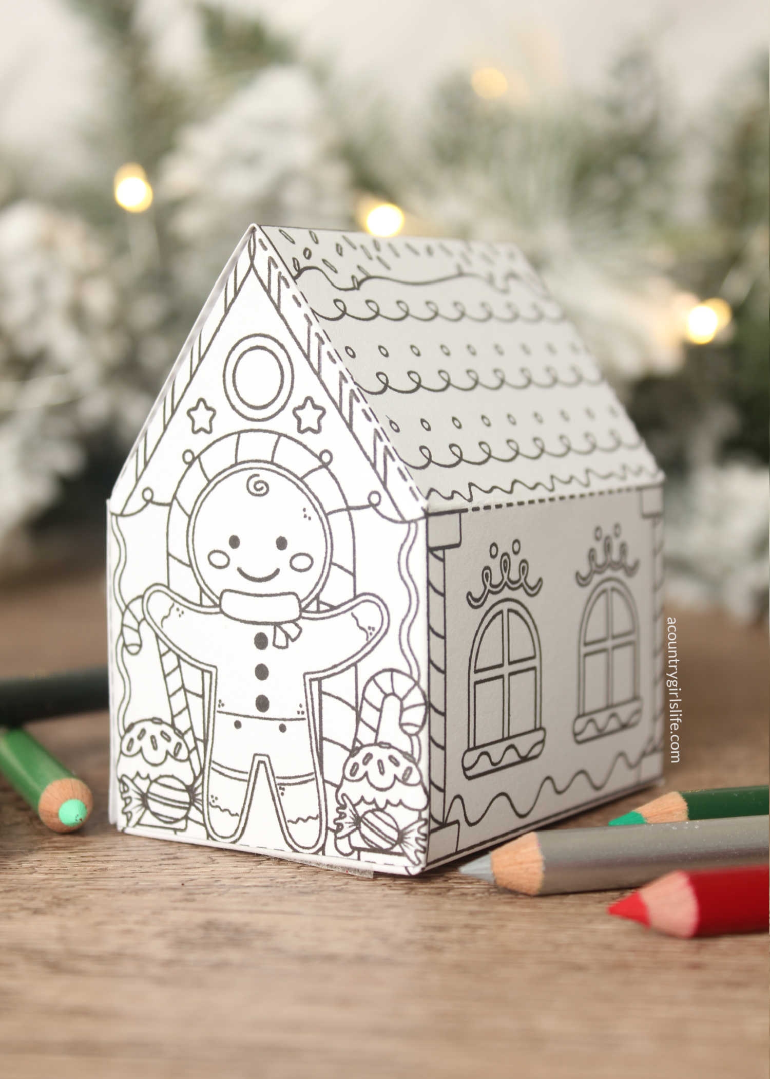 Printable Template For Gingerbread House