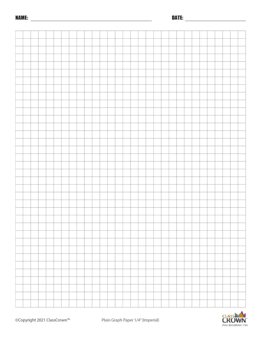 Graph Paper Printables ClassCrown