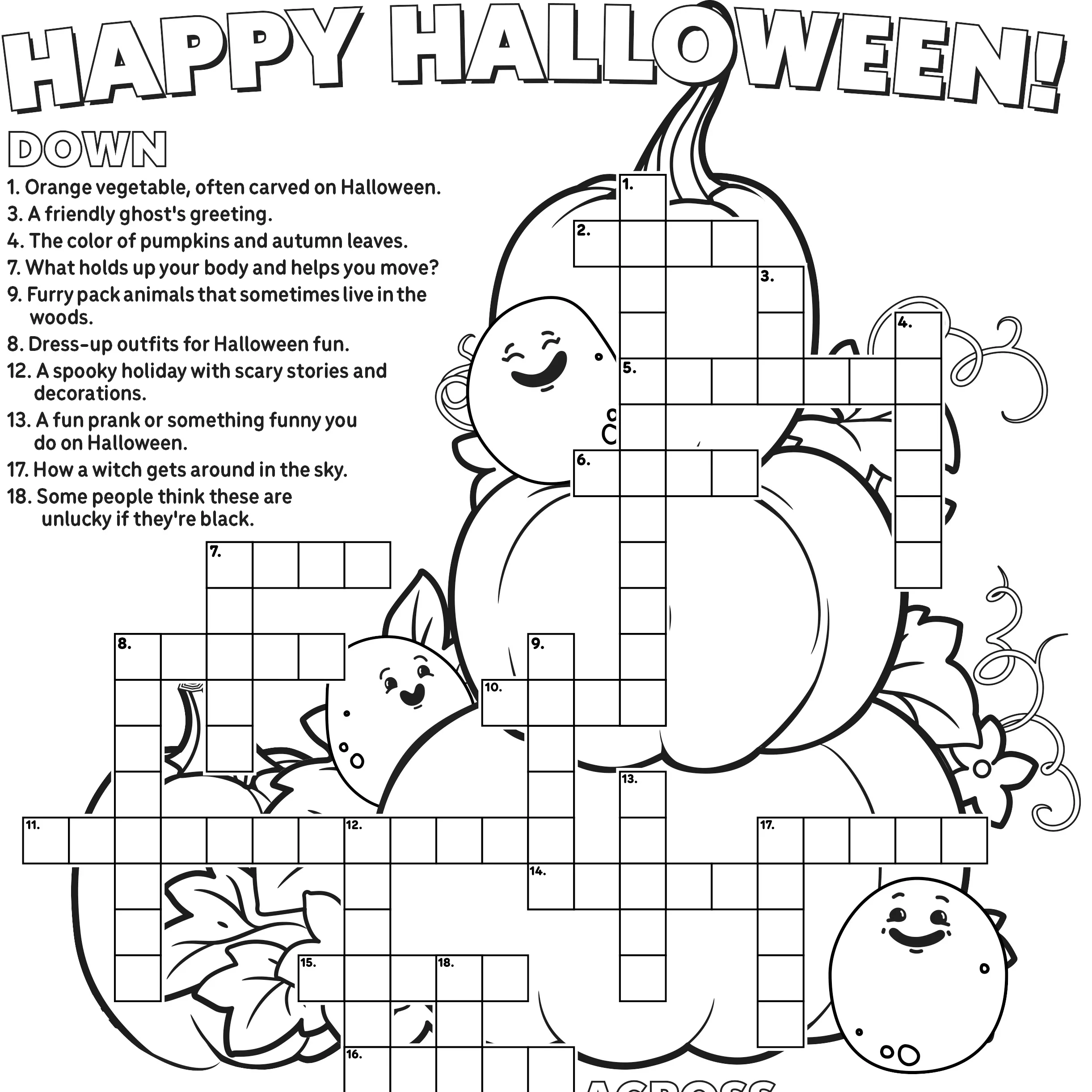 Easy Fun Crossword Puzzles Printable