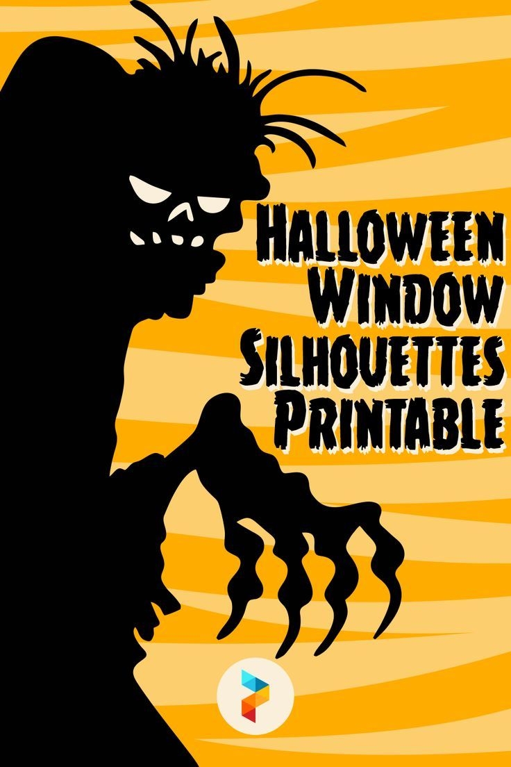 Printable Halloween Window Silhouettes Template