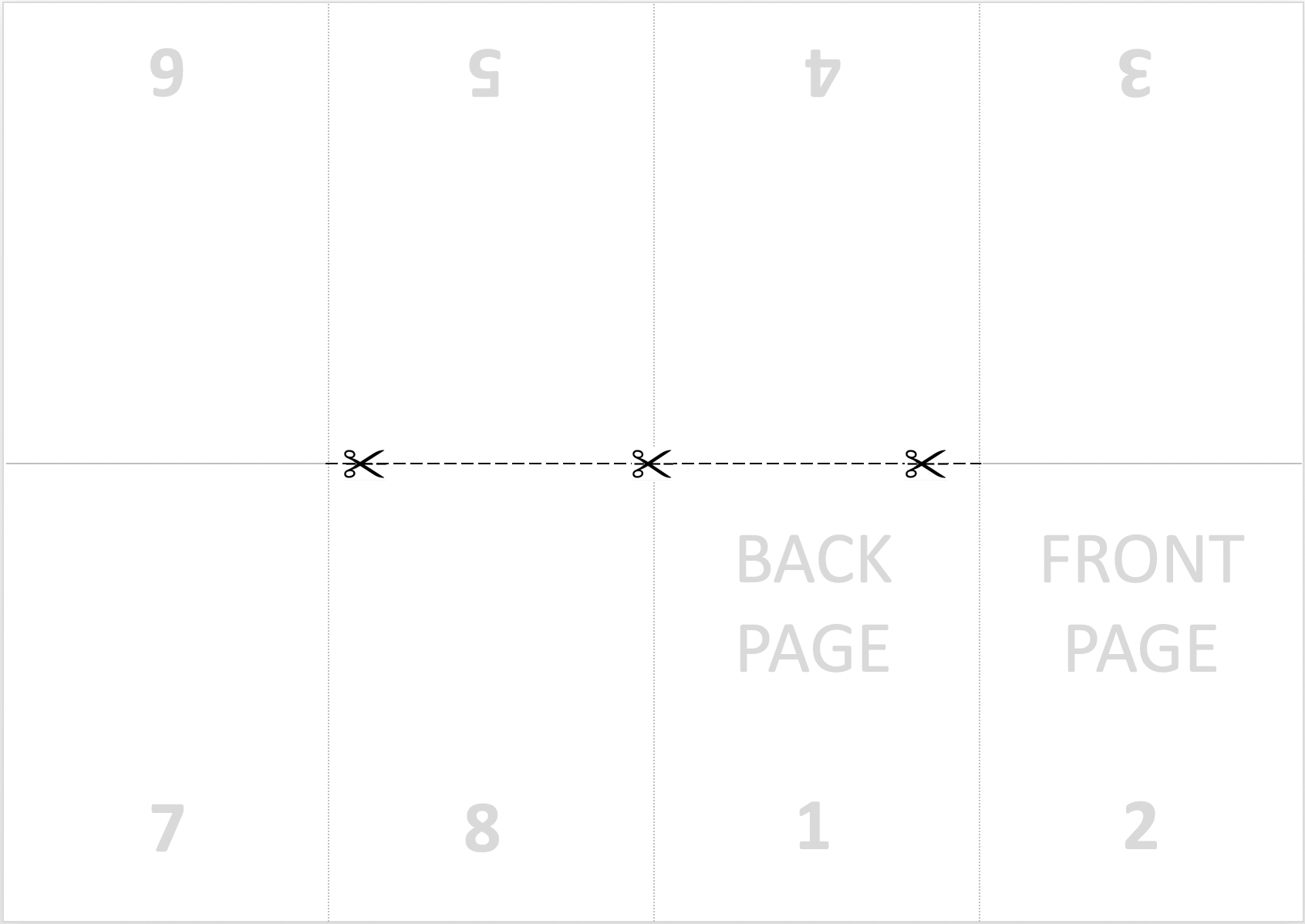 Here s A Word Label Template For Printing An 8 Page zine From 