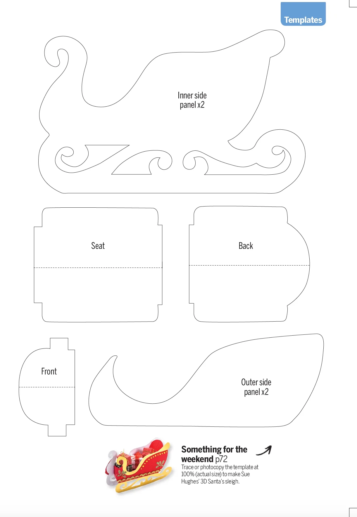 How To Craft A Papercraft Santa s Sleigh Gathered