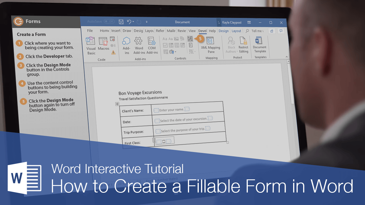 How To Create A Fillable Form In Word CustomGuide