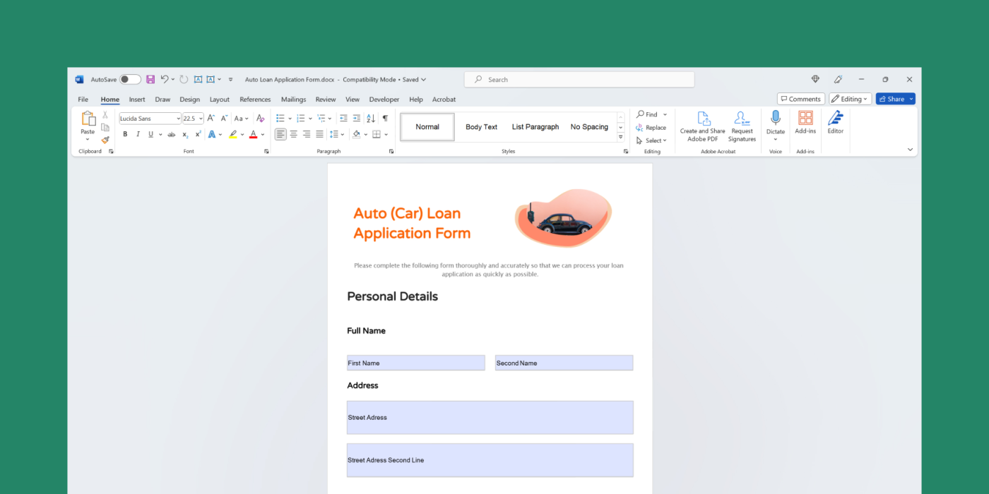 How To Create A Fillable Form In Word