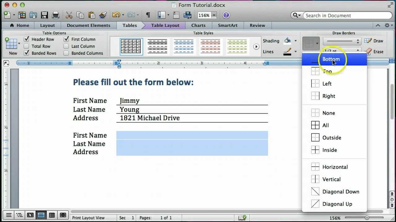 Building Forms In Word