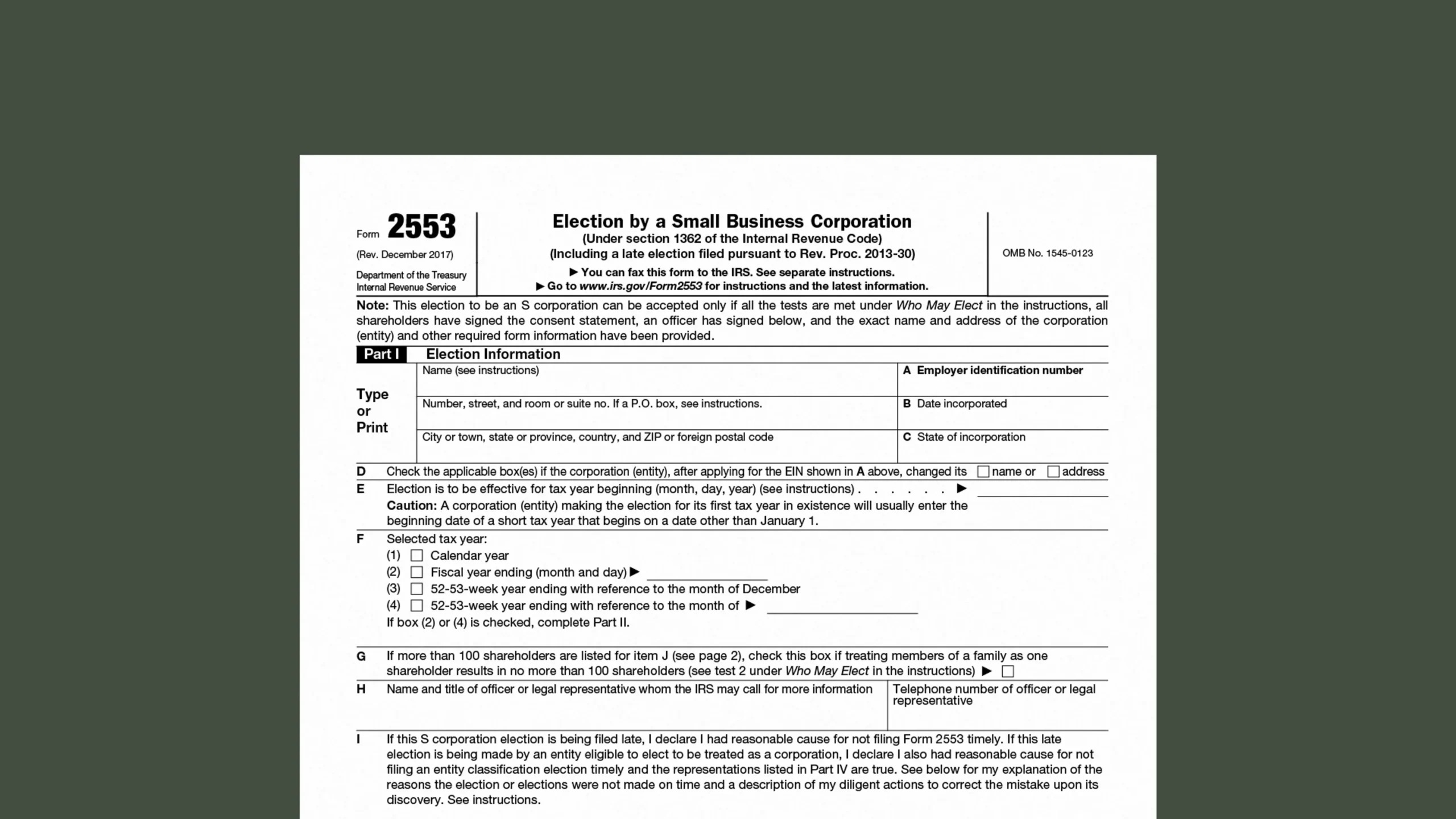 How To Elect S Corp Status With Form 2553 Ambrook