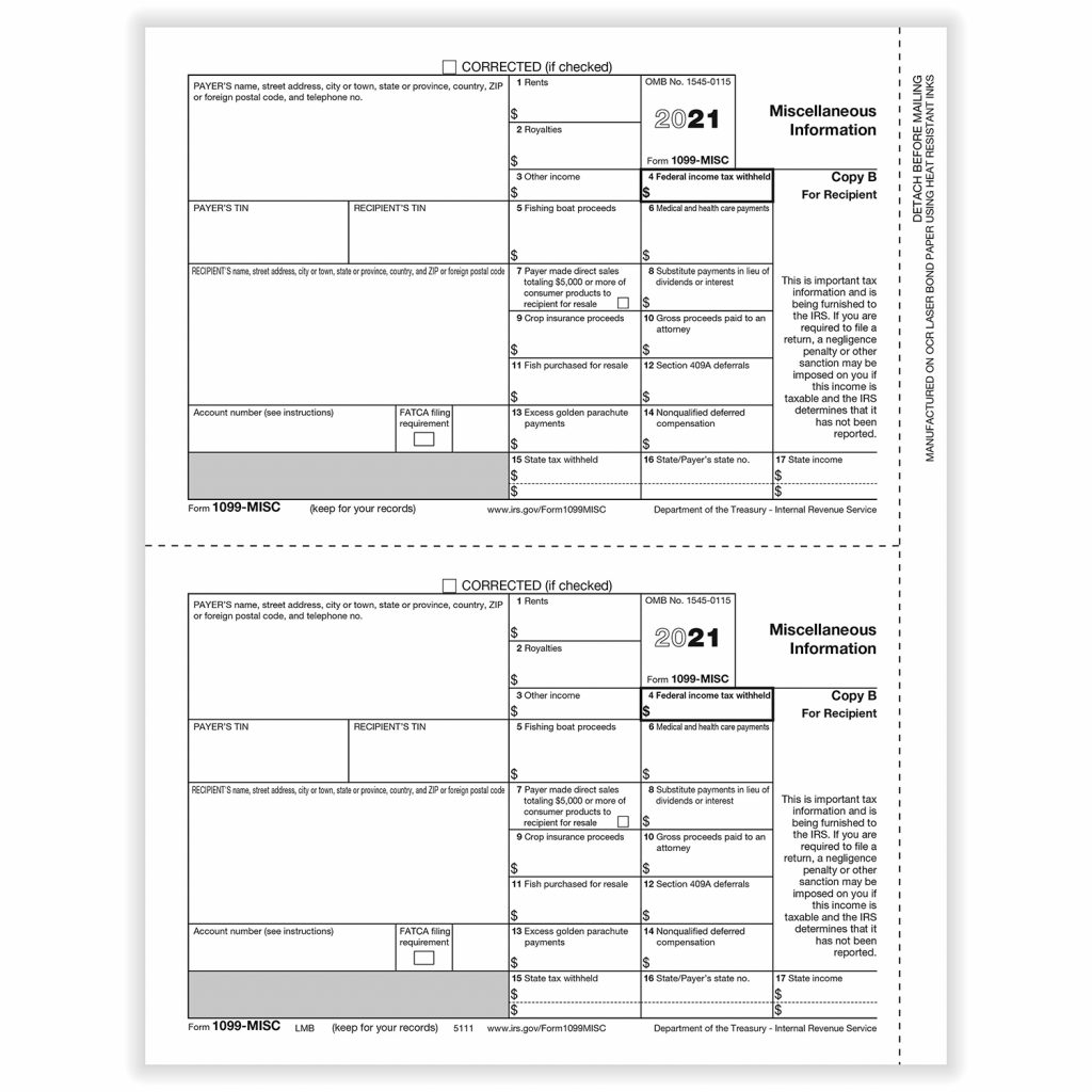 1099 Form Irs Printable