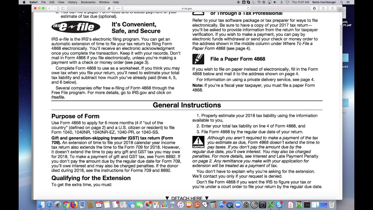 How To Fill In IRS Individual Personal Extension Form 4868