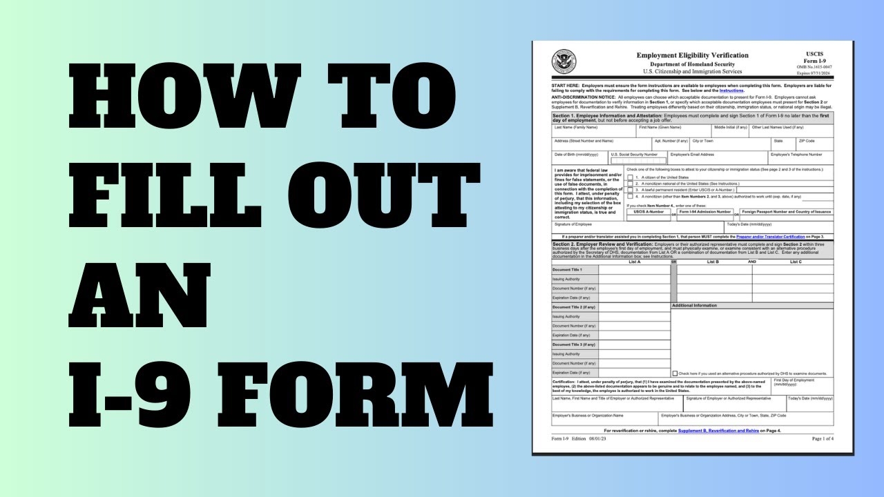 I 9 Form Fillable