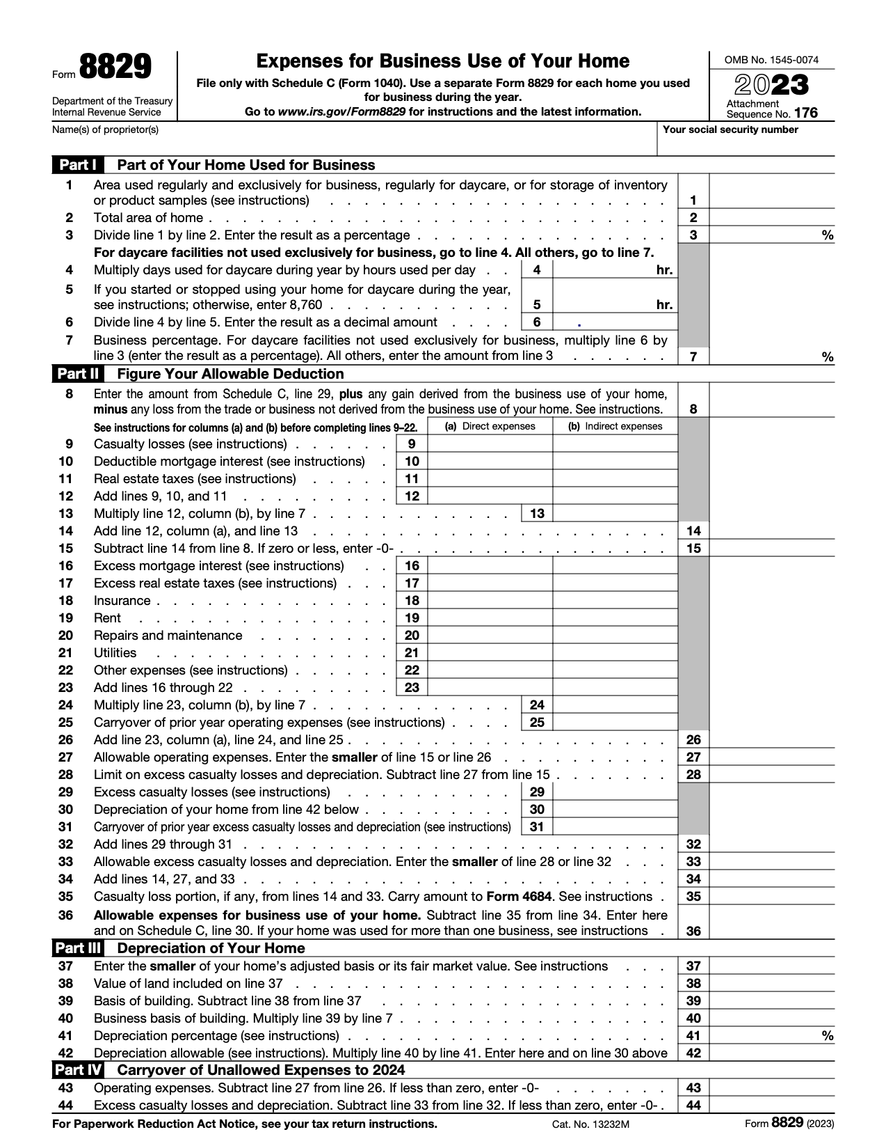 How To Fill Out Form 8829 Bench Accounting