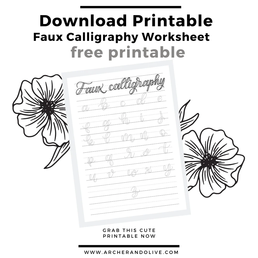 Free Printable Calligraphy Worksheets
