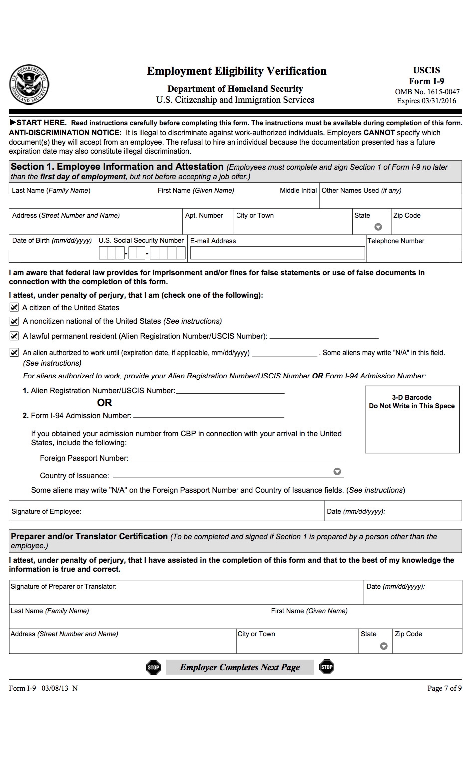 I 9 Form Irs