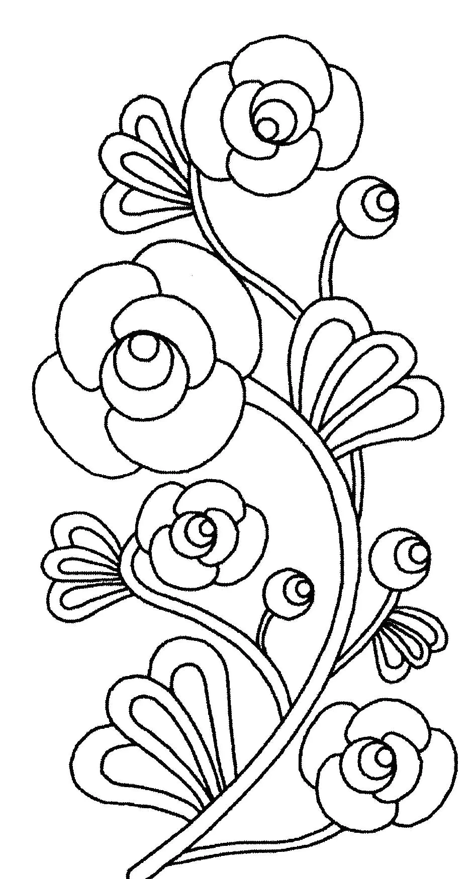image of flowers to print and color flower coloring pages for kids