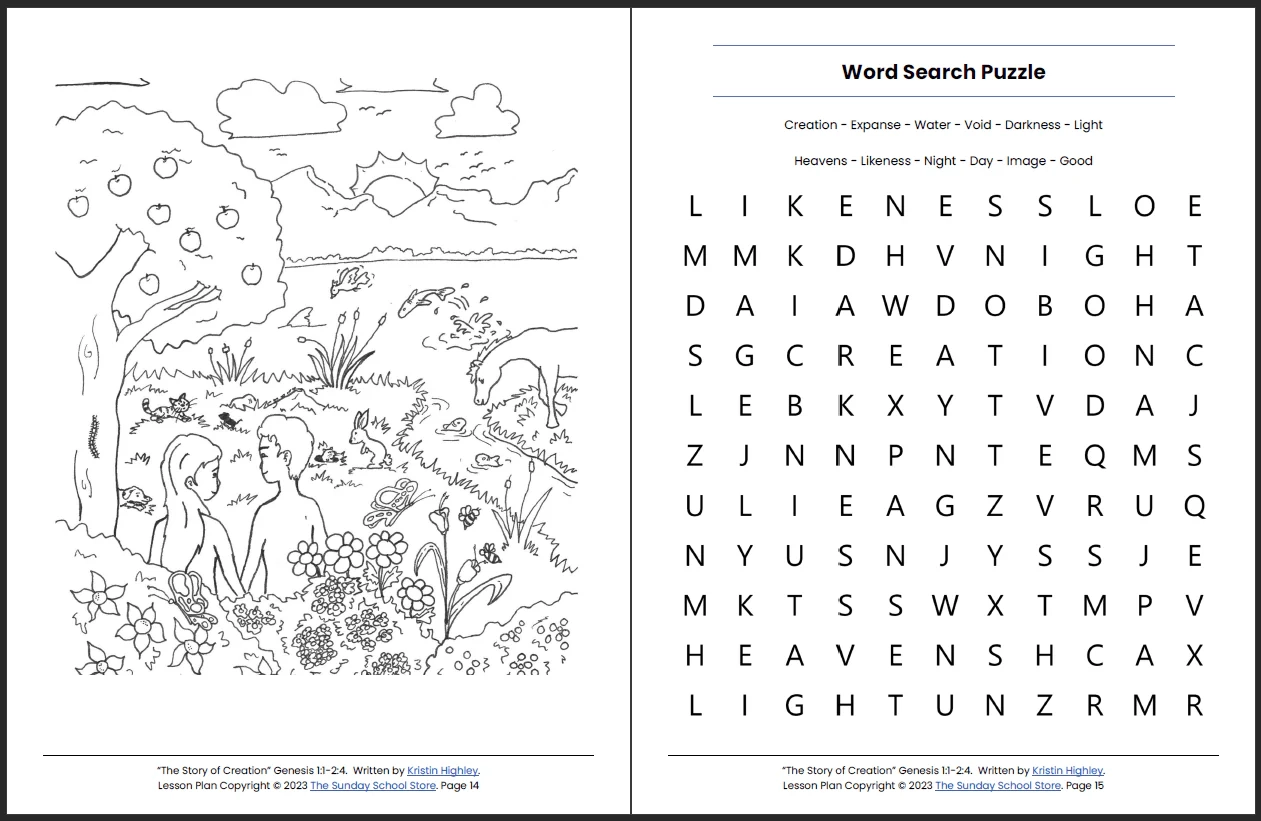 In The Beginning God Created Genesis 1 1 2 4 Printable Bible 