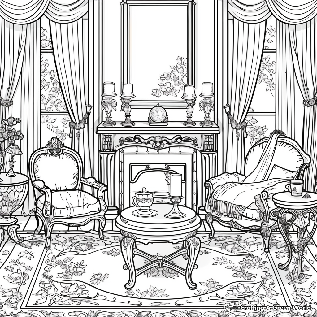 Interior Design Coloring Pages Free amp Printable 