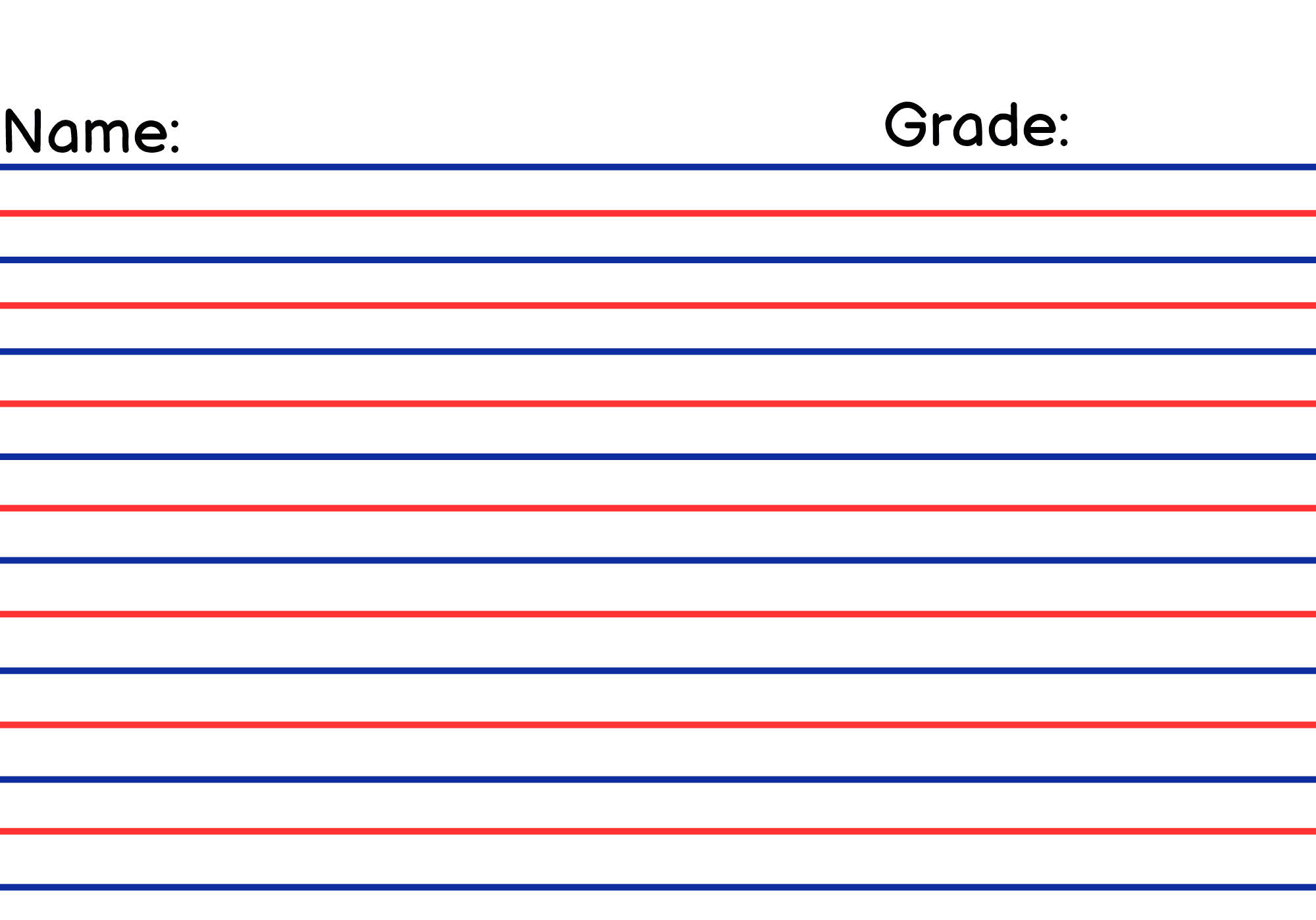 Intermediate Paper Grade 1 6 Printable amp Customizable By 