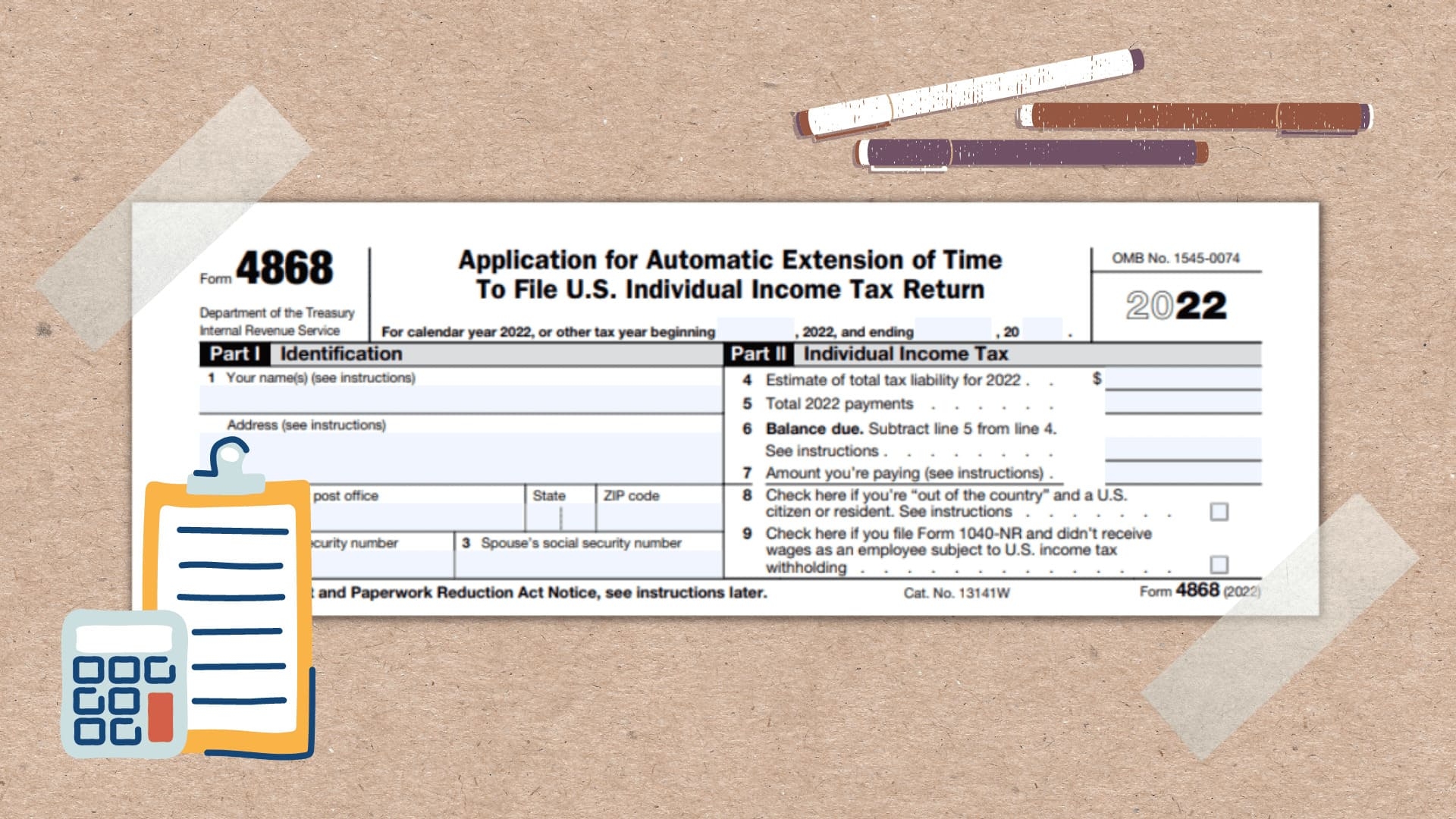 Irs Form 4868 Printable Free