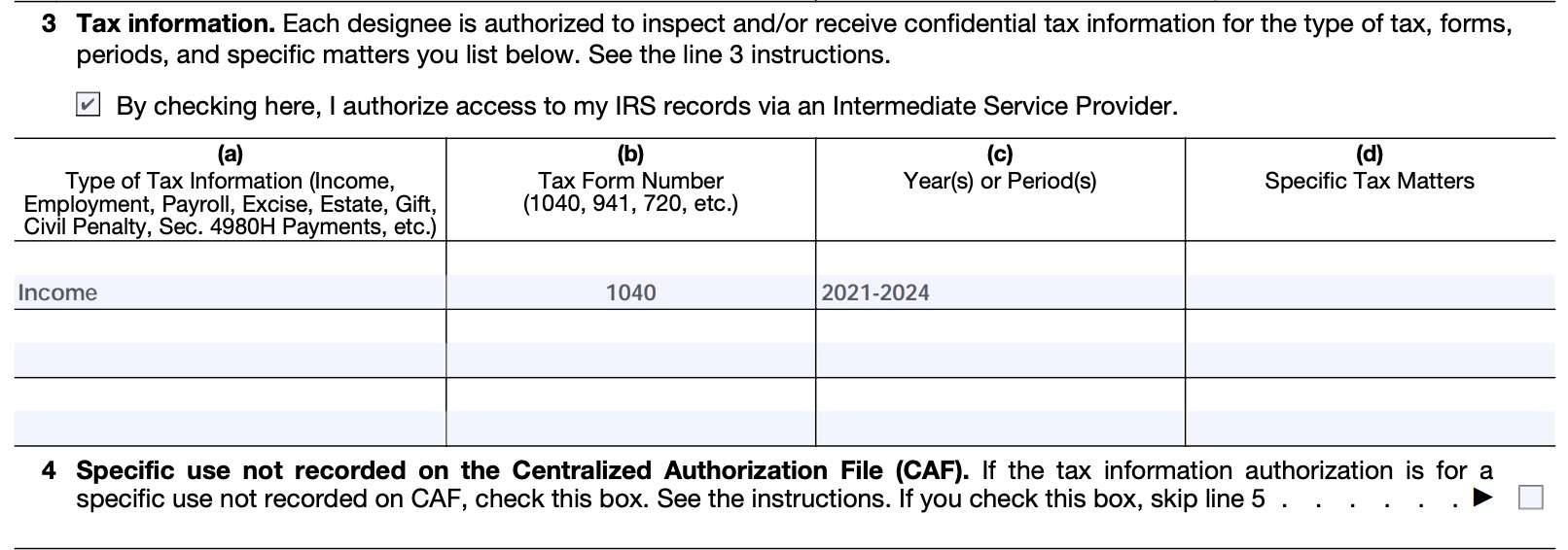 Irs Form 8821 Instructions