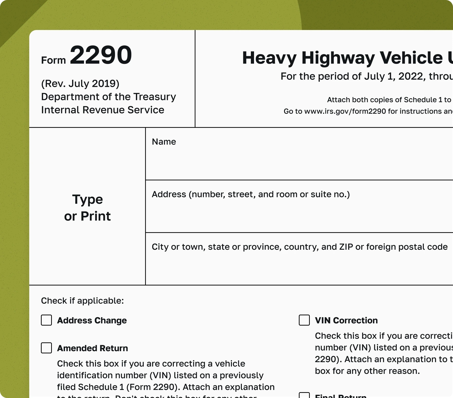 Irs Form 2290